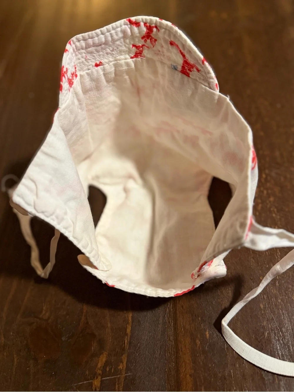 VTG HandMade Cat Print Clothe Diaper with Tie Closure